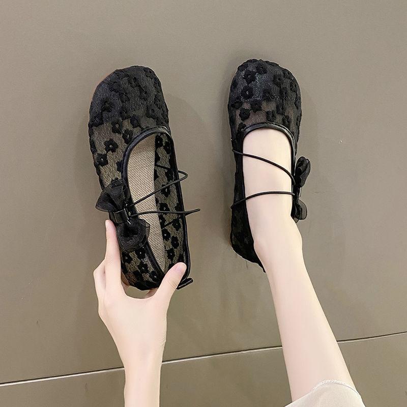 Mary Jane Sandals Women's 2025 Summer New with Skirt Thin Xiaoxiangfeng Fisherman Shoes Lace Old Beijing Cloth Shoes