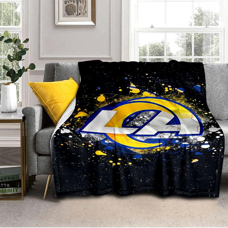 Angeles Rams Team Blanket Outdoor Flannel Blanket for Camping, Hiking, Garden Parties, Picnic Essentials,gift for family and friends