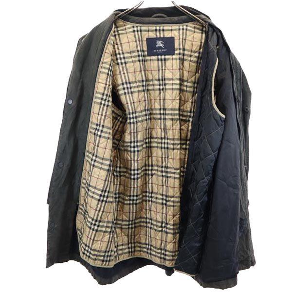 BURBERRY Sanyo Shokai Made in Japan Faux leather lining coat Quilted back Men's Used