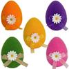 Colorful Large Plush Egg with Flower Bow Easter Egg Ornaments Flocked Easter Eggs  Easter Egg Hunt