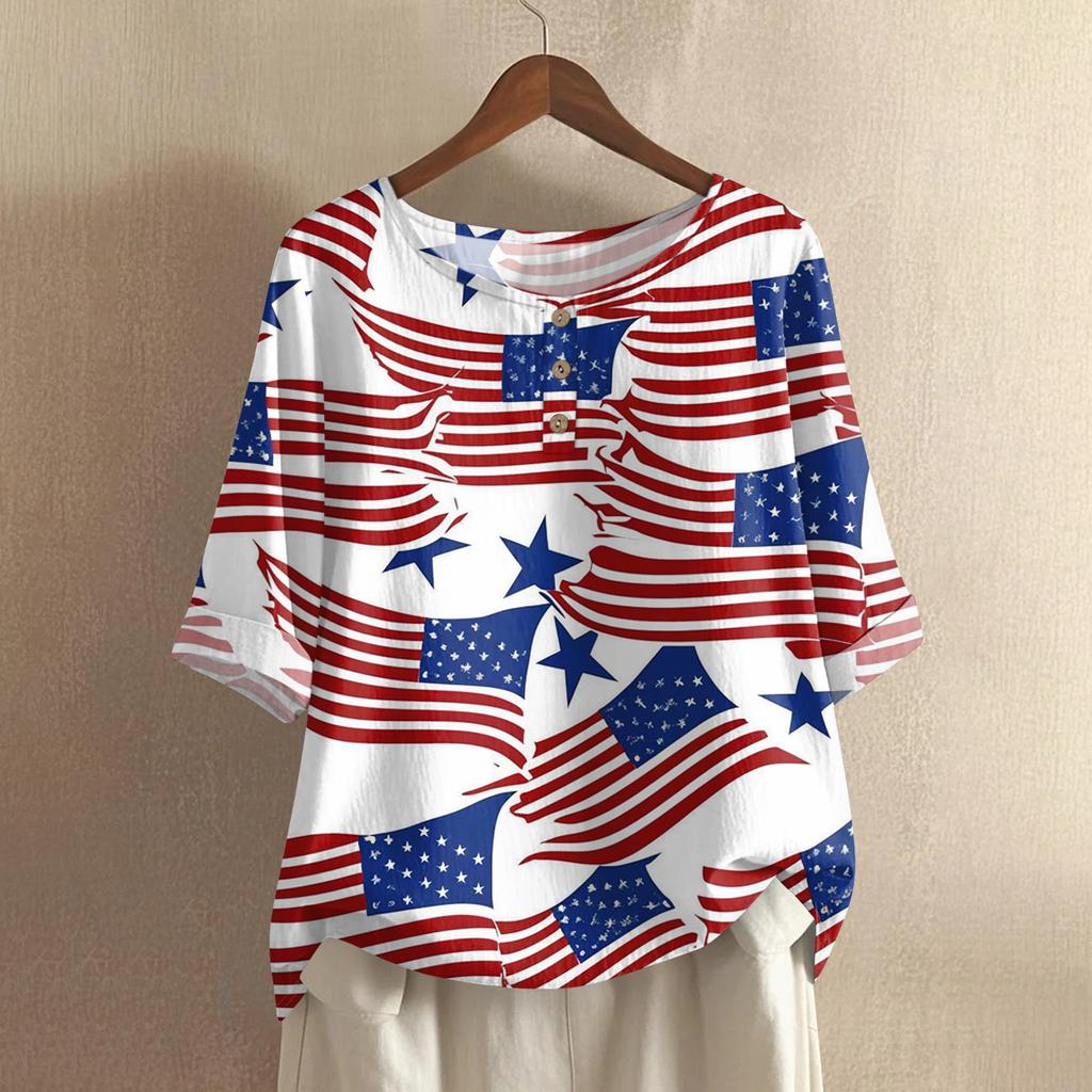 Womens Spring Tops Casual Printed Short Sleeve T Shirts for Women Loose Fit Summer Shirts for Women Dressy Tops for Women