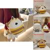 Cute Cartoon Bee Dog Design Children Backpack With Plush Pendant For School And Travel Use