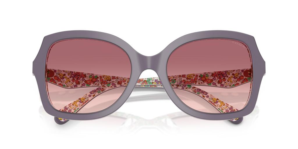 Oakley Sunglasses Frame Color Milky Lens Purple Pink 56mm Women's 0HC8410U, (Front) Violet/Floral Field, Color Gradient,