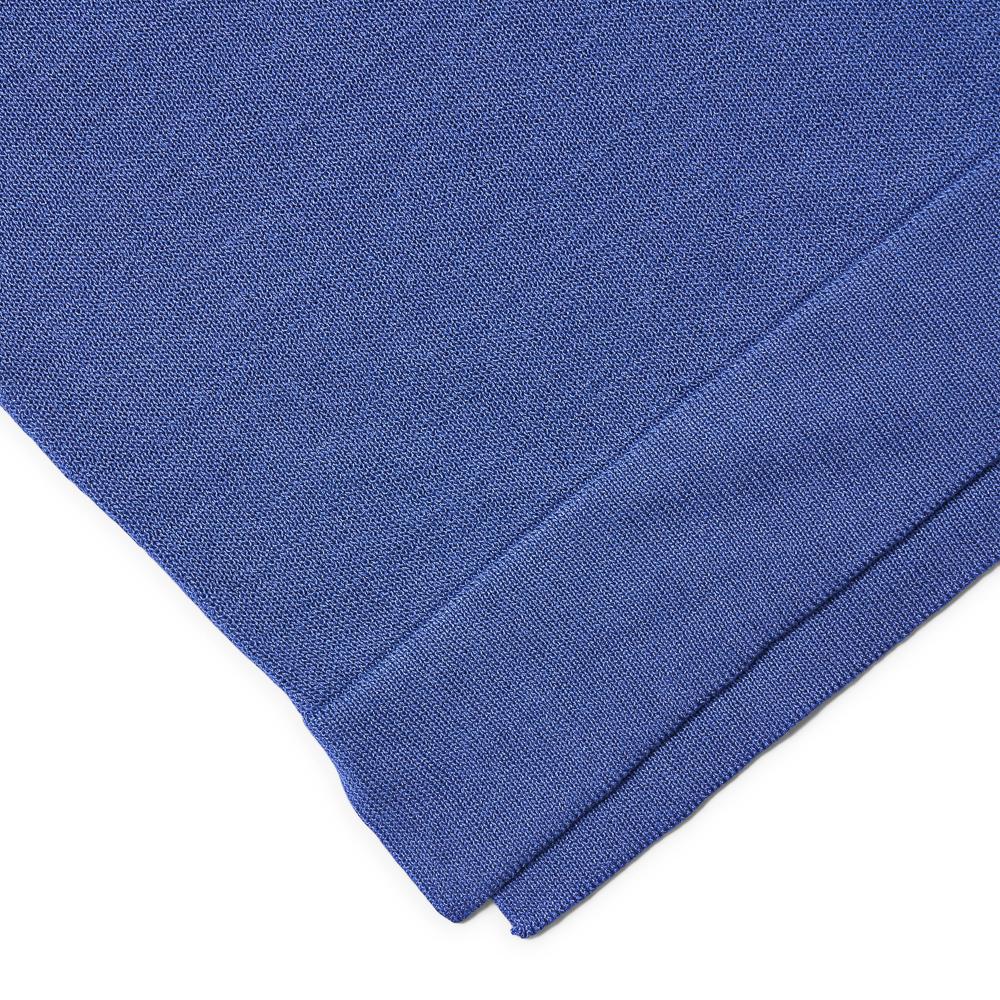 VERNO [Casual] Linen Like Short Sleeve Round Knit Blue
