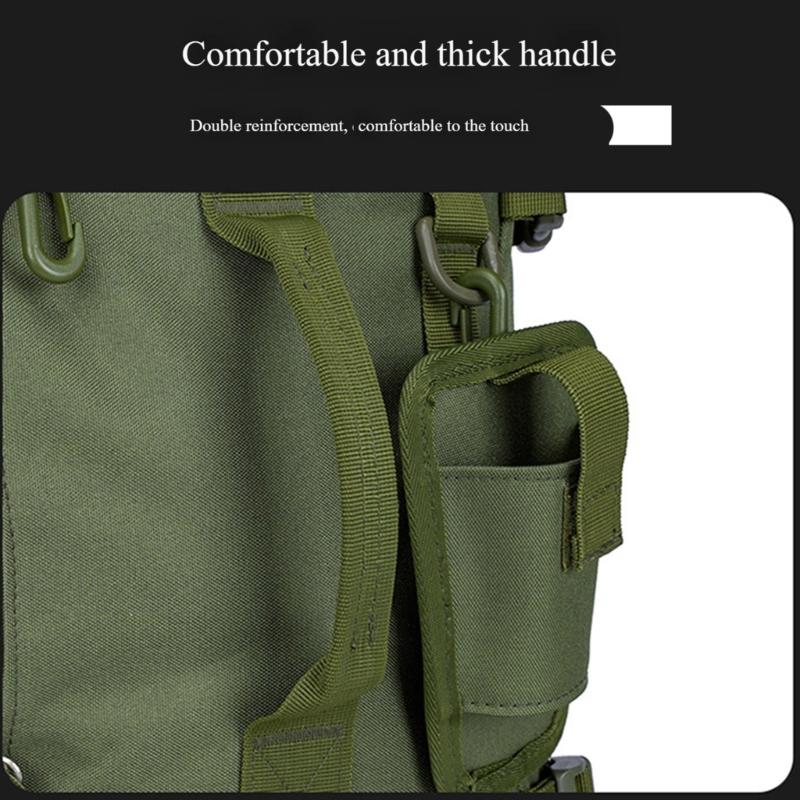 Durability Fishing Bag Waterproofed Adjustable Bag with Rod Belt and Tool Hook for Outdoor Anglers Gear Storage