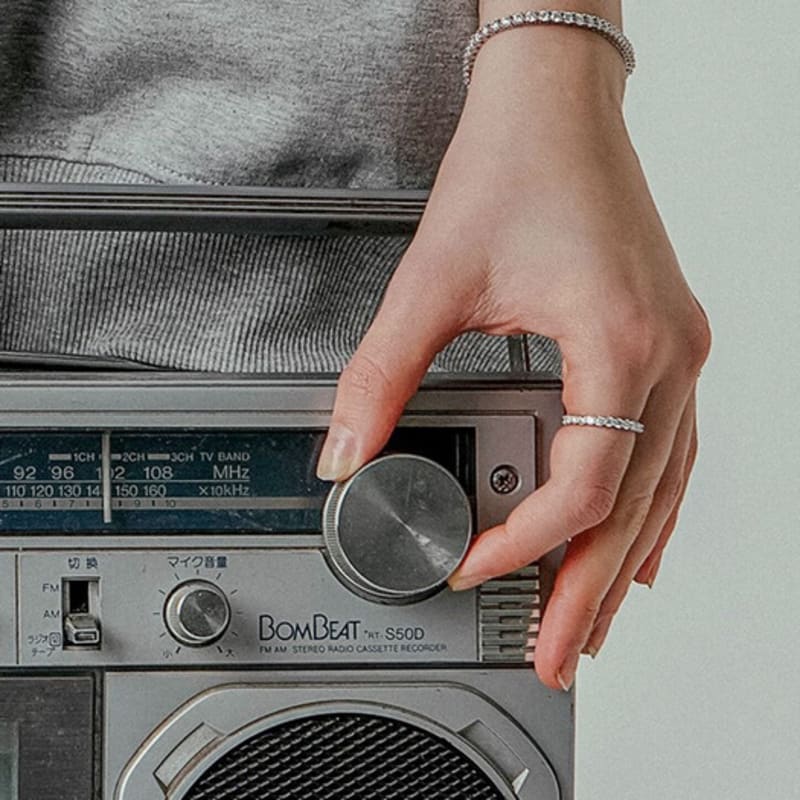 SUNDAY DISCO CLUB STERLING MOISSANITE 0.05CT Ring