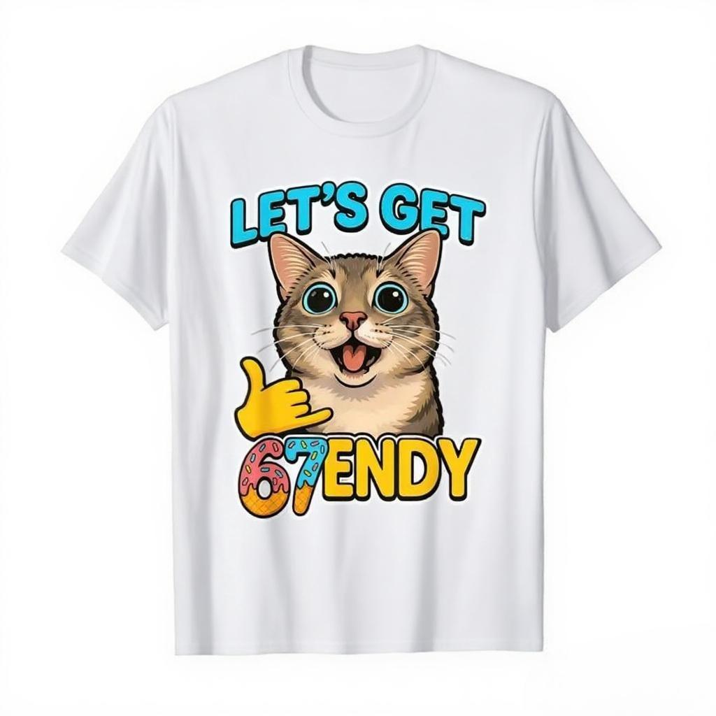 Funny T-shirt Lets Get 6 7endy sendy brainrot mee ca virus woman t-shirt S