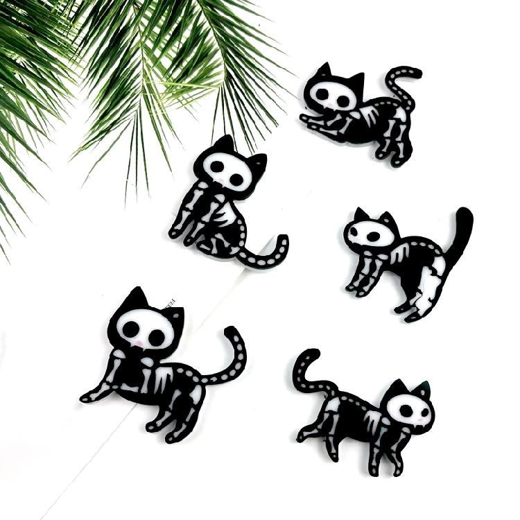 1Pc/5Pcs Shiny Five Syles Kitten Keychain Silicone Molds for Valentine Gift