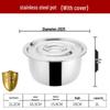 304 Stainless Steel Multi-Use Basin with Lid - Ideal for Washing Vegetables, Kneading Dough, Mixing, and Cooking