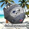 Custom Name Personalized Dallas Cowboys Print Umbrella, Auto Open Close, 8‑Rib Sturdy Frame, Commute Camping Hiking Use, Birthday Gift