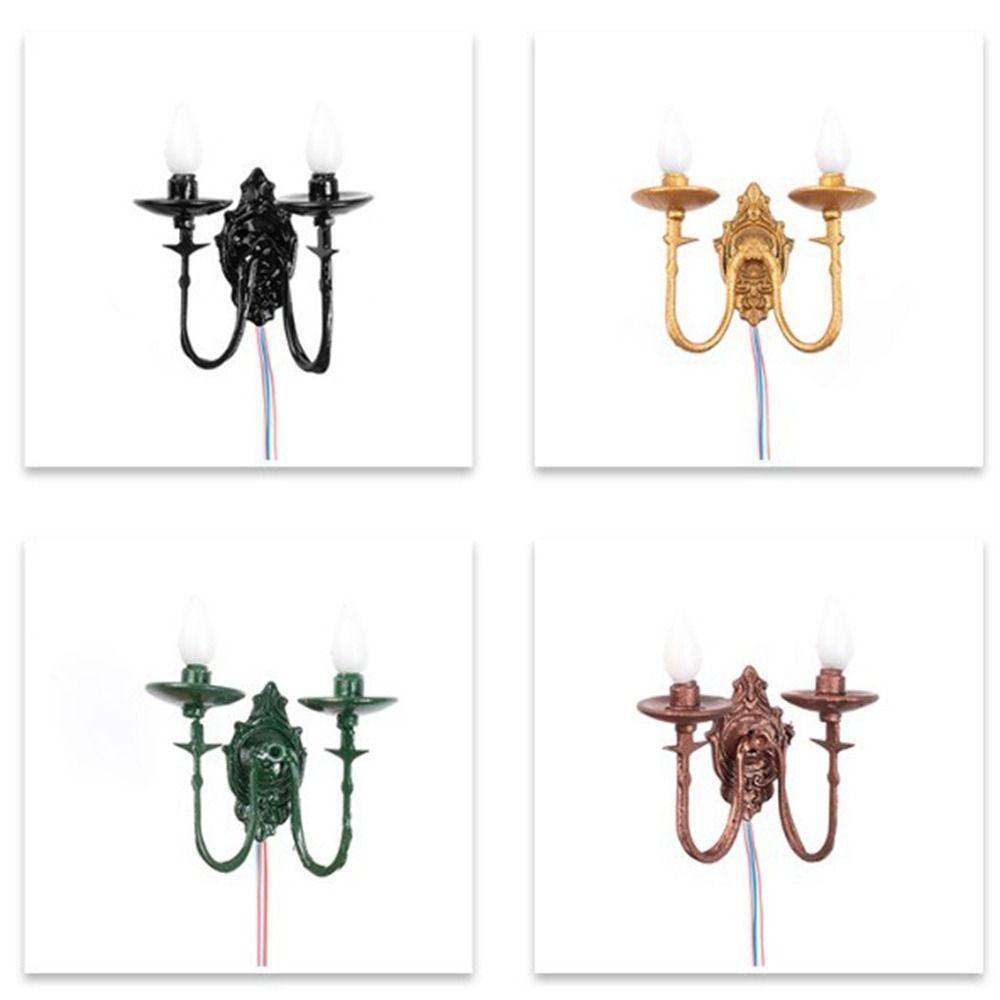 New 2.5*2.7cm Dollhouse Wall Lamp ABS Metal Material 3V White/Warm Light Model Doll House Garden Decor Sand Table Chandelier