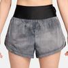 Nike Tie-Dye High-Waisted Sports Casual Shorts Women Shorts Black FN2648-010