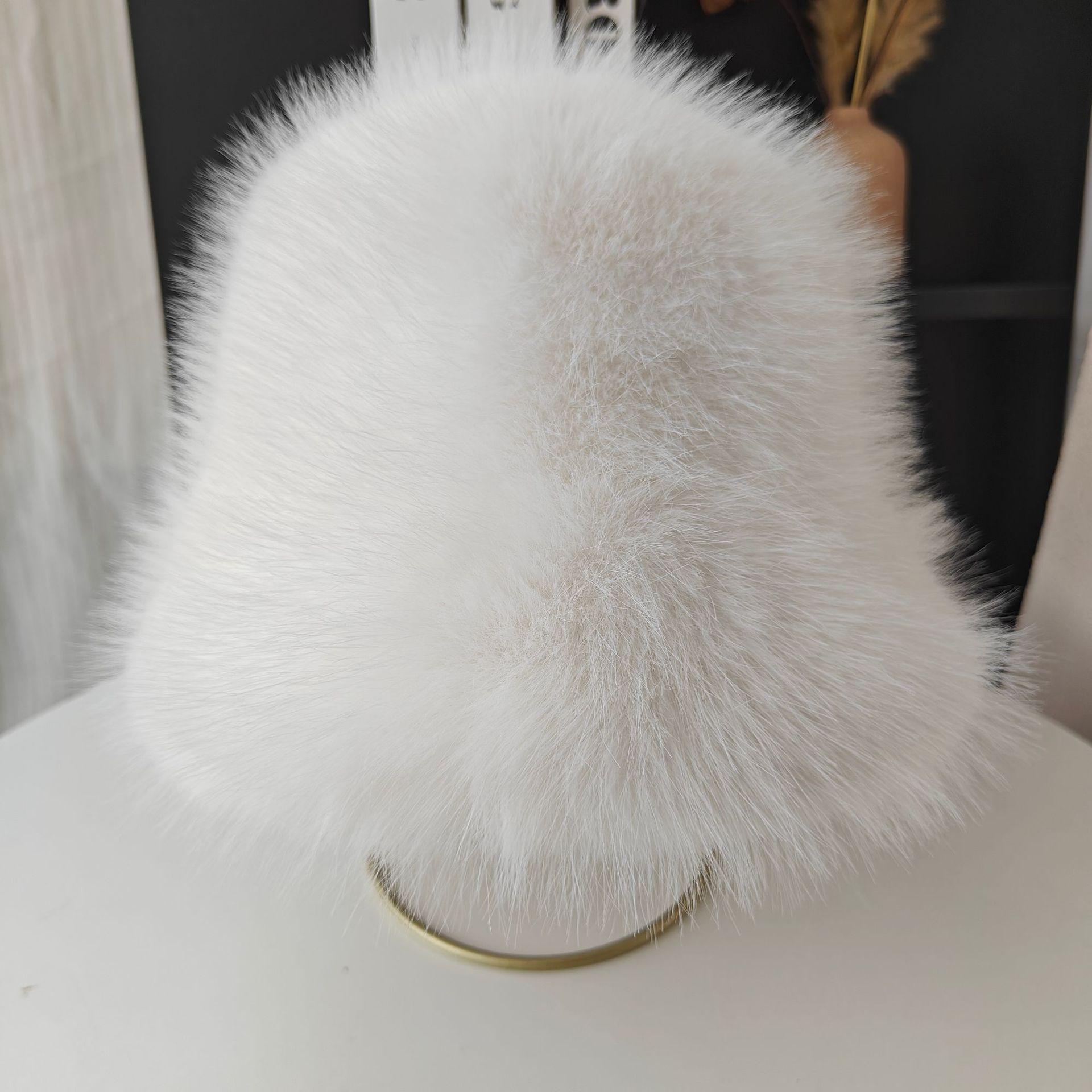 

Fashionable 2026 Autumn and Winter New Plush Fisherman Hats Women s White Warm Hat Cute Princess Hats белый