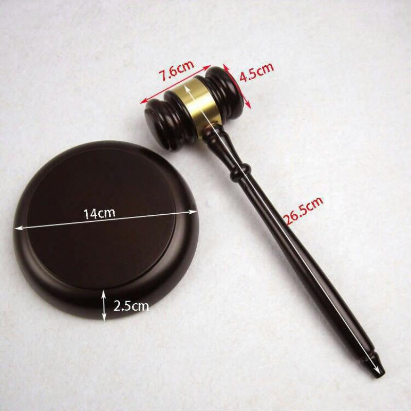 2Pcs/1Set Attorney Decorative Hammer Judge Hammer Wooden Multitool Small Hammer Children Simulation Toy Hammer and Base