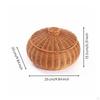 Round Woven Basket with Lid Versatile Imitation Rattan Storage Bin Lidded Decorative for