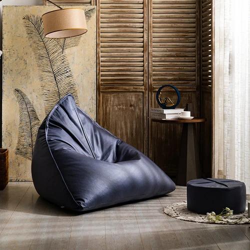 Japanese Lazy Sofa Tatami Bean Bag Balcony Lying Light Luxury Leather Children's Reading Single Chair