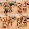 9/12pcs Christmas Santa Gnome  Xmas Tree Wooden Hanging Craft Christmas Ornaments Christmas Decorations Pendants for Home Kerst