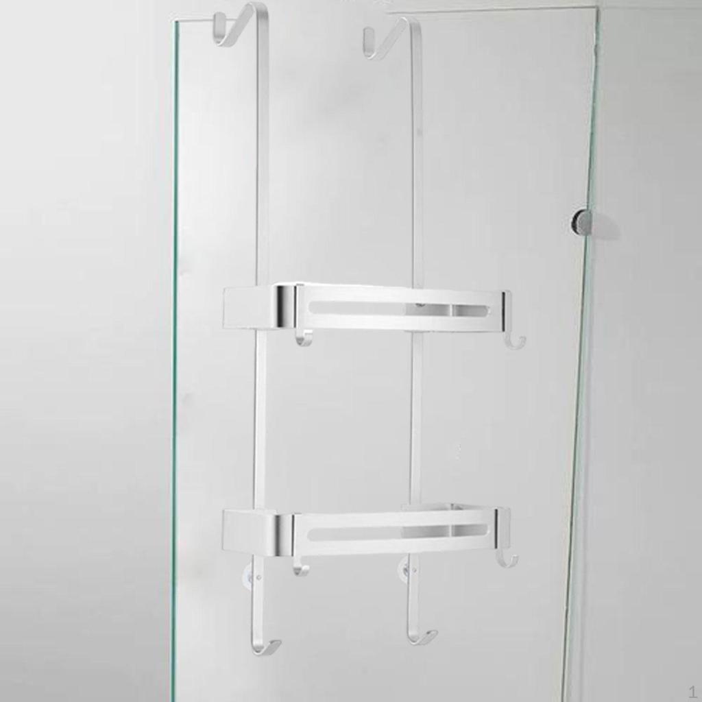 Bathroom Shower Hanging Rack Organizer Durability Easy To Install with Suction Cups Space Saving