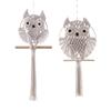 Owl Carpet Decoration Hanging Decor Home Decor Wall Hanging Handmade Weaving Room Decoration White Cotton Bedroom Living Room