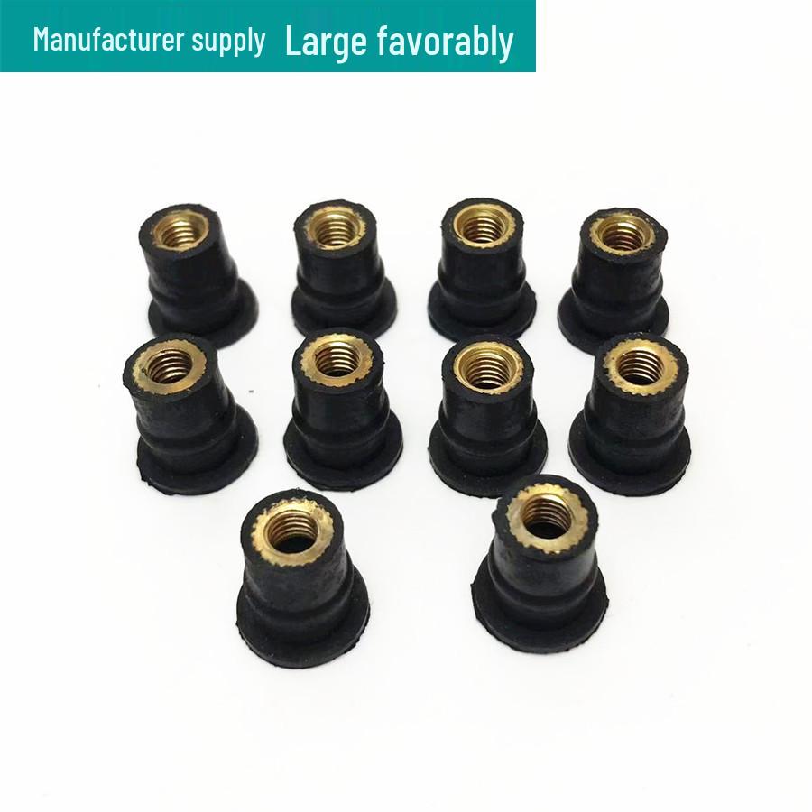 

Motorcycle Windshield Brass Rubber Well Nut Fastener M5 Projection Type