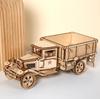 Hallisun 3D Wooden Truck Car Wood DIY Assembly Mechanical Truck Assembly Miniature Wooden Car Birthday Gift for Women and Ages 246 Pieces Puzzle, 3D