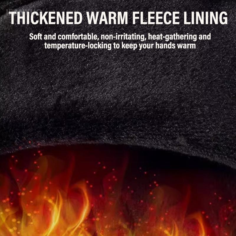 Winter Snow Warm Gloves Outdoor Cycling Full Finger TouchScreen Gloves Waterproof Fleece Gloves for Running Skiing Motorcycle