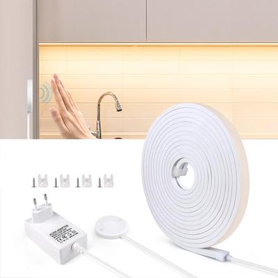 DC24V COB LED Neon Licht Streifen Mit Dimmbare Durchdringbare Holz Spiegel Acryl Wireless Touch Schalter Zimmer Küche Nacht Lampe Dekor