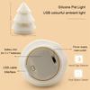Weihnachtsbaum Silikon Nachtlicht Schlafzimmer USB Atmosphäre Nachtlampe Wohnzimmer Schreibtisch Dekoration Kreative Cartoon Tischlampe