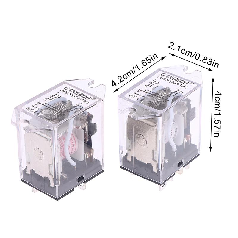 Jqx-13F Hh62P Silnoproudové Relé Cívka Všeobecné Dpdt Mikro Mini Elektromagnetický Reléový Spínač Se Zásuvkovým Základem Ac220V Dc12V24V