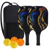 Pickleball-Schläger 2er-Set, Fiberglas-Pickleball-Set mit Pickleball-Schlägern und Tragetasche, Pickleball-Geschenke für Anfänger, Pickleball-Schläger-Set