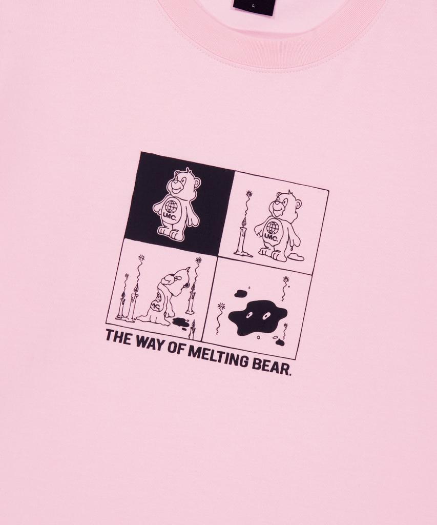 LMC Melting Bear Long Slv Tee Pink