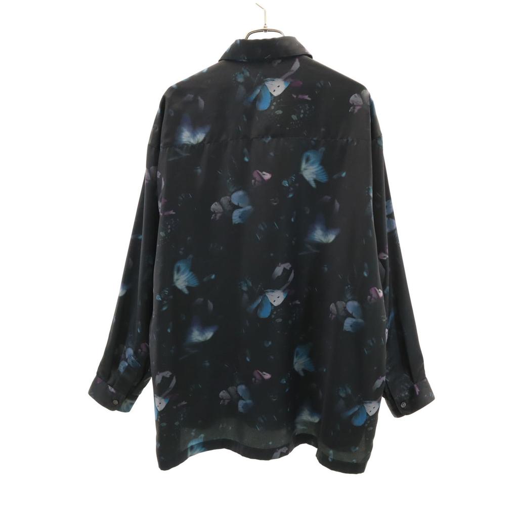 STUDIOUS Made In Japan Butterfly Pattern Long Sleeve Shirt 2 Black Men's Used