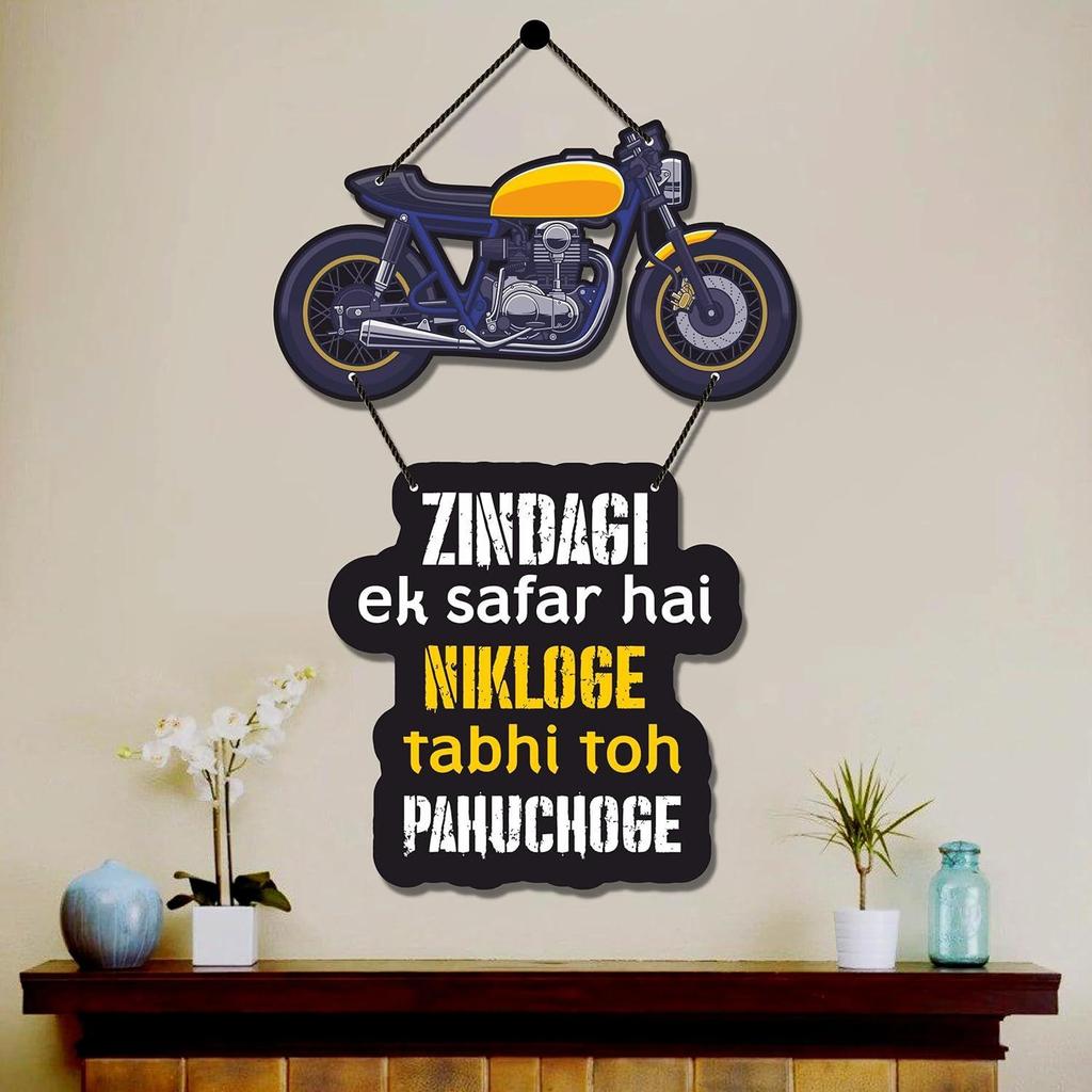 Dekoratives Wandbehang Holz Kunst Dekoration Artikel Für Zuhause | Büro (Bullet Bike),