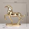 Creative Golden Horse Desktop Decoration Resin Crafts Simulated Animal Sculpture Lucky Horse Decorative Figurines Home Decoratio