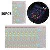 50 Pieces Transparent Holographic Trading Cards Film