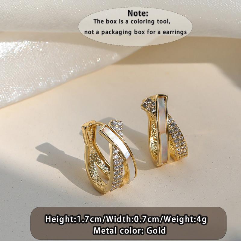 

Luxury Shell Zircon Cross Metal Gold Color Ear Cuff For 2026 New Jewelry Wedding Party Women s Fashion Earrings Accessory