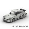 Car Assembly Model MOC for LEGO Porsche 911 - Light Grey DIY Small Particle Building Blocks