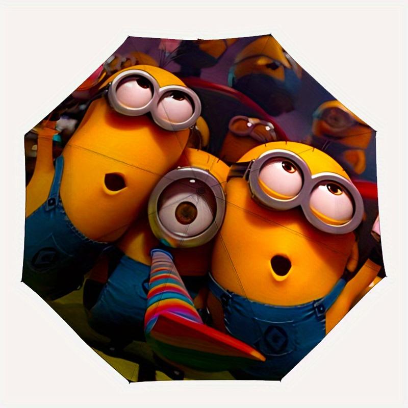 

1pc Minion Automatic Umbrella - 8-Rib Foldable Design, Outdoor Adventures, Durable Canopy Material yy250823148