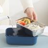 800ml nerezová ocel 304 izolovaná krabička na oběd, nepropustná, oddělená bento krabička, odolná nádoba na bento pro studenty, kancelářské pracovníky