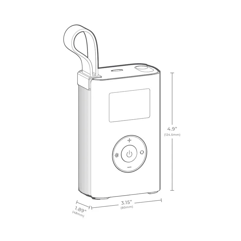 HOTO ADV Electric Air USB Large Max Pressure 150 Digital LED Light Pump, Rechargeable, Type-C, Powerful, Portable, Capacity, Psi, Display,