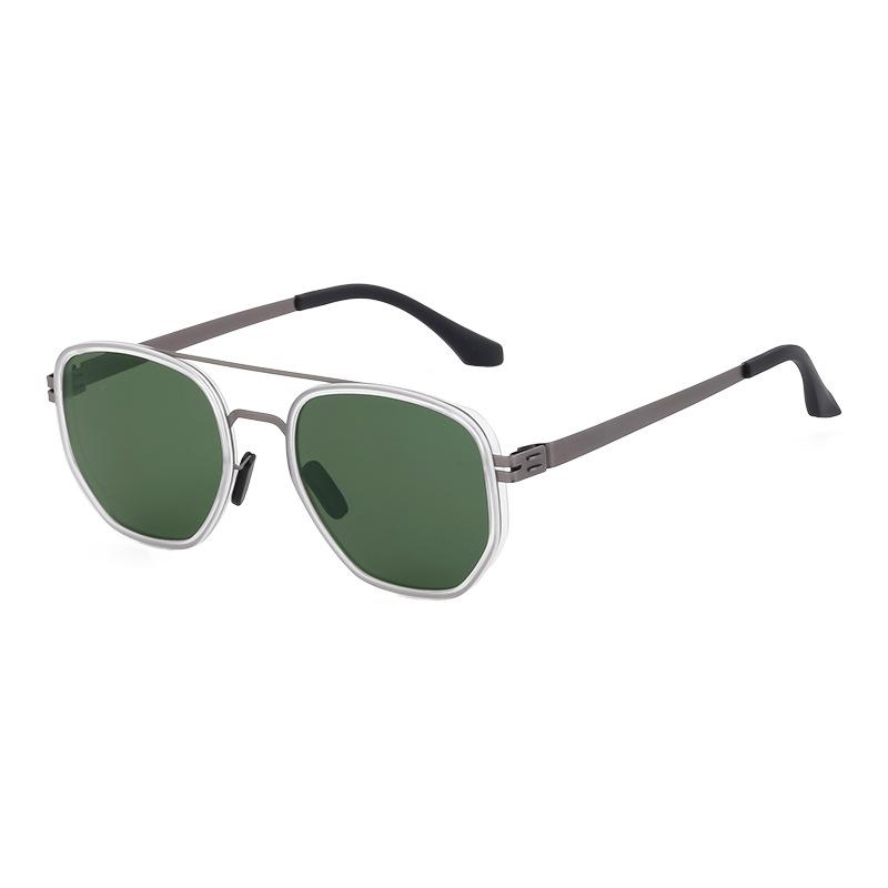 JYL TS Men's Screwless TR - Retro Square Polarized Driving Shades MY-ZTT011