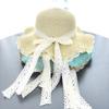 Straw Sun Hat For Baby Girls Summer Wide-Brim Fisherman Cap Outdoor Beach Solid Color Kids Panama Sun Hats