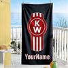 Kw Heavy Trucks Personalized Name Beach Towel High Absorbency & Quick-Dry Perfect for Traveling Yoga Camping and Swimming