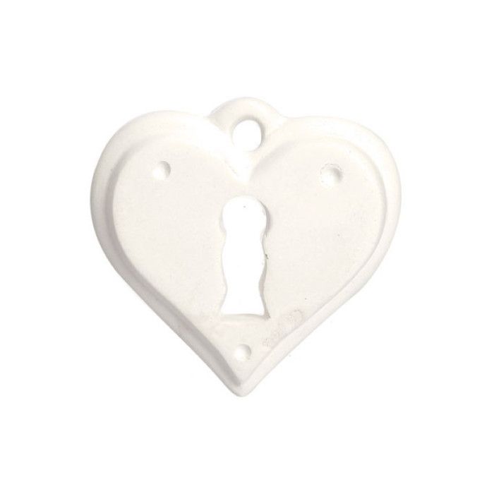 Objet en plâtre Coeur Serrure