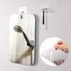 Acrylic Shower Makeup Mirror Women Men Portable Fogless Mirror with Holder Suction Cup Home Bathroom Washroom Decorative Mirrors