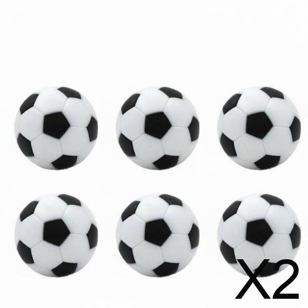 6x6 Pieces 28 Mm Foosball Ball Standard Size Black and White Table Soccer Material
