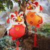 Handmade Glowing Lion Dance Lantern Glowing Mid-Autumn Festival Lantern  New Year