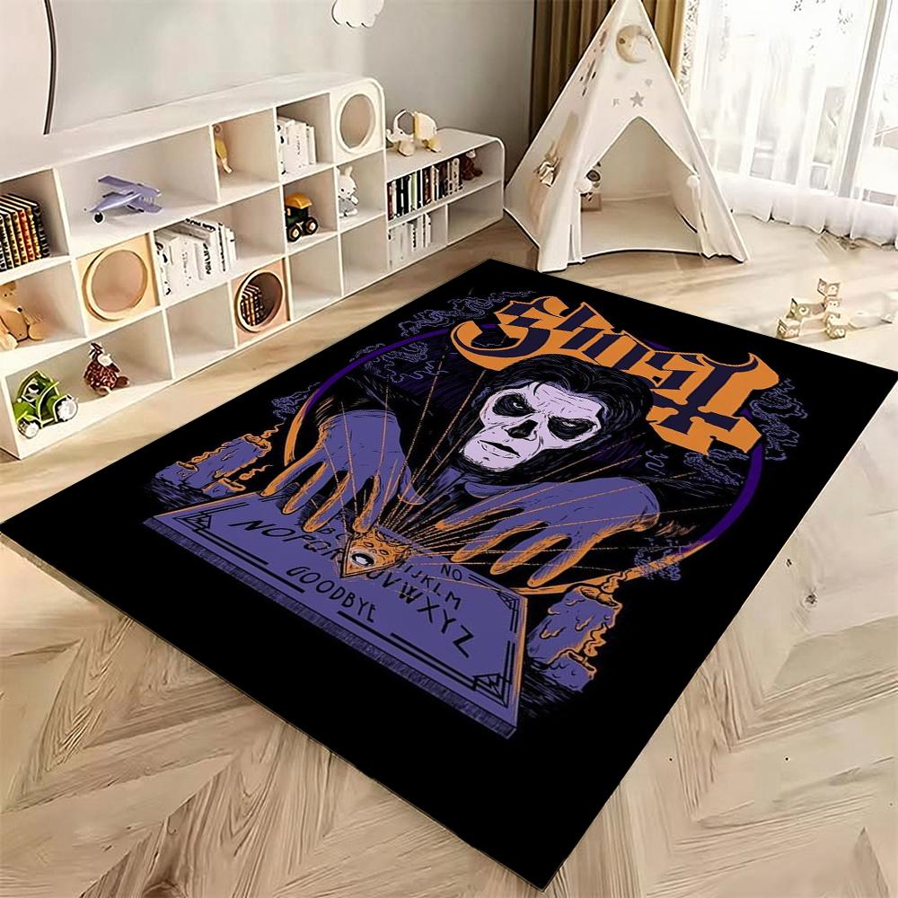 Dark Gothic Skeleton Bishop Rectangular Rug Soft Nonslip Carpet For Hallway Doorway Kitchen Home Decor Great Holiday Gift