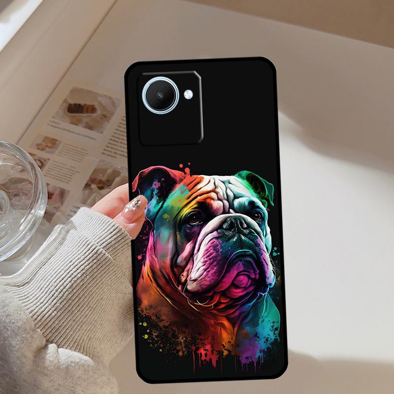 

British Bulldog For Realme GT 7 Pro 5 GT 6 6T C67 C61 C55 C53 C51 C21Y C25S C75 10 11 12 13 14 Pro Plus Case Realme 11 Pro Plus