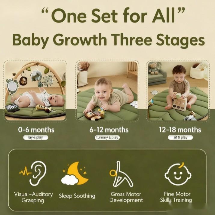 Baby Playpen with Game and Crawling Mat - Early Education Toys for Toddlers